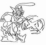Greninja Pokemon Coloring Pages Ash Tremendous Print Printable Color Template Categories Popular Game sketch template