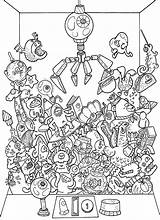 Coloring Doodle Pages Space Book Doodles Adult Books Drawing Outer Colouring Adults 90s Irvin Ranada Kids Cool Cartoon Printable Monster sketch template