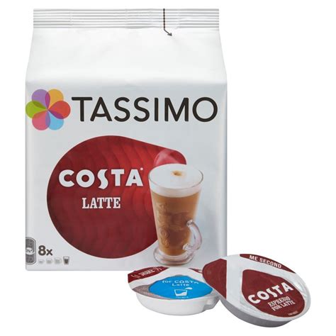 tassimo costa latte coffee pods pack   total  pods  servings