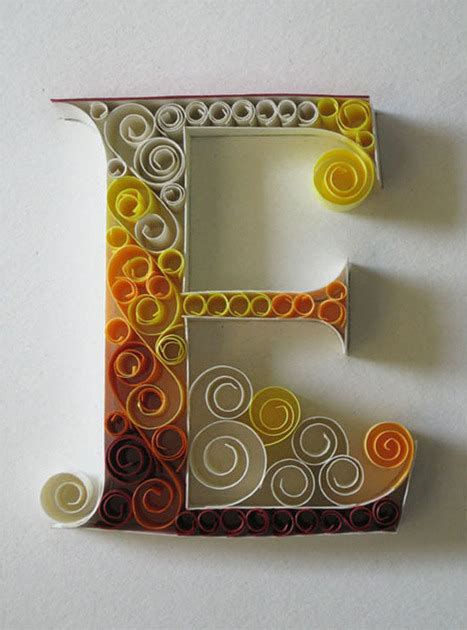 beautifully ornate quilled letters  sabeena