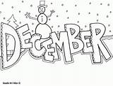 Coloring Months Pages Year December Comments sketch template