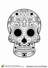 Squelette Croix Sucre Mort Mexique Tête Imprimer Muertos Bord sketch template