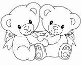 Heart Bears Riscos Ursinhos Ausmalen Sheets Pandas Getdrawings sketch template