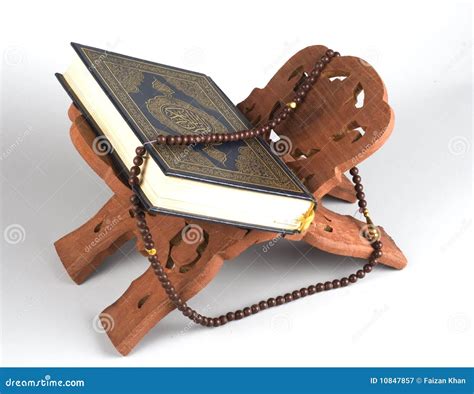 holy islamic book koran quran closed  rosary stock image image