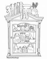 Cupboard Apothecary Midsummer Sheets sketch template