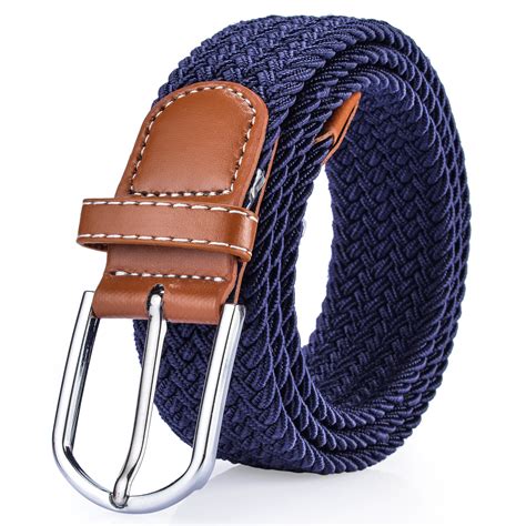 womens casual belt braided polyester elastic stretch