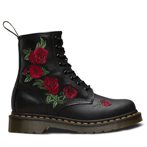 dr martens  vonda boots  eye floral womens shoes black buy