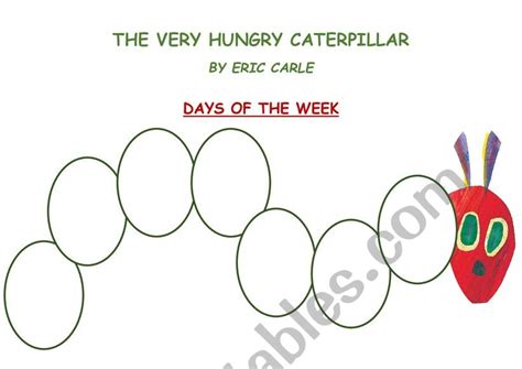 hungry caterpillar esl worksheet  etienp