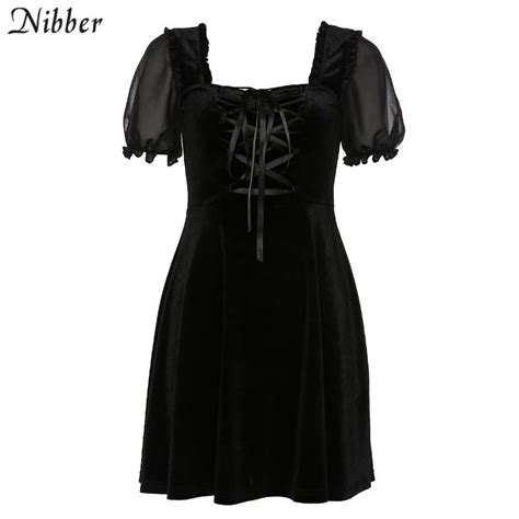 Nibber Elegant Club Party Night Pleated Dress2022autumn Loose See