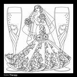 Coloring Pages Para Colorear Bridal Adultos Adult Dibujos Wedding Parchment Adults Paginas Pintar Gown Getdrawings Drawing Fashion Book Mermaid Seleccionar sketch template