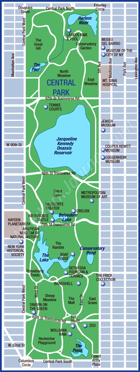 central park area maps   york city  york journey