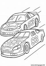 Coloring Nascar Car Sports Pages Printable sketch template