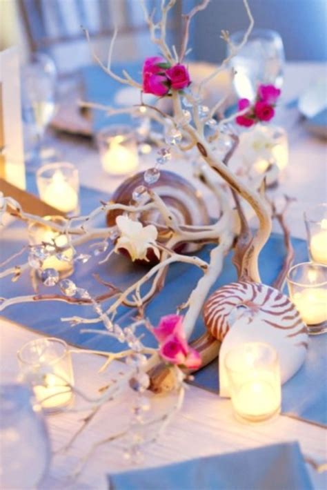 amazing beach wedding centerpieces deer pearl flowers