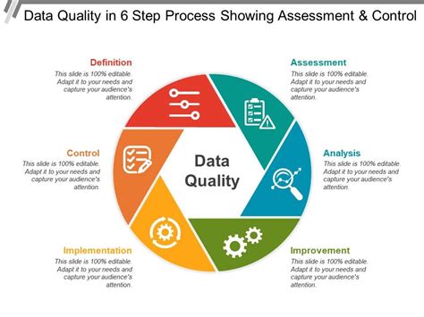 data quality   step process showing assessment  control