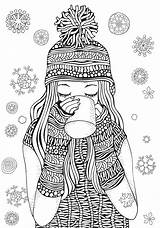 Coloring Winter Pages Printable Kids Colouring Book Adult Girl Sheets Activity 30seconds Themed Adults Books Puzzle Fun Hard Christmas Shutterstock sketch template