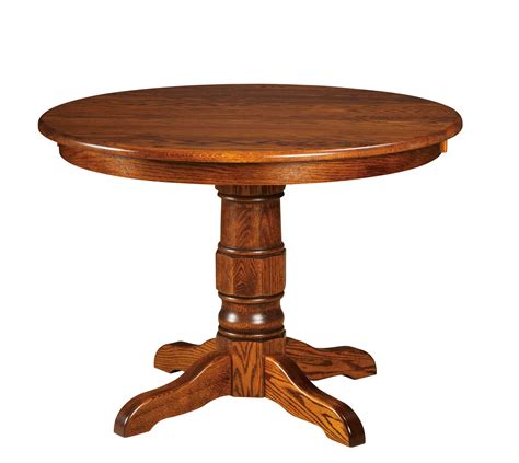 preston single pedestal table sugar creek amish furniture