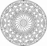 Mandala Advanced Pages Coloring Printable Getcolorings Col sketch template