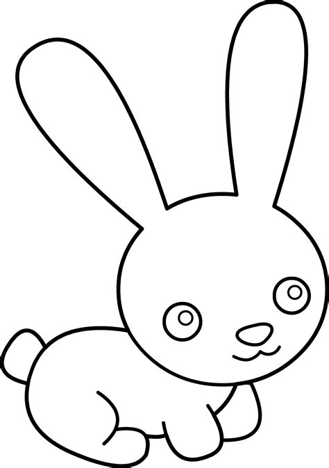 bunny black  white rabbit clipart clipartix