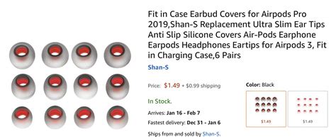 custom tips  airpods pro  listed  amazon macrumors forums