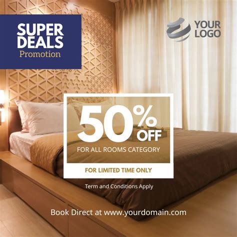 hotel promotion discount instagram template postermywall