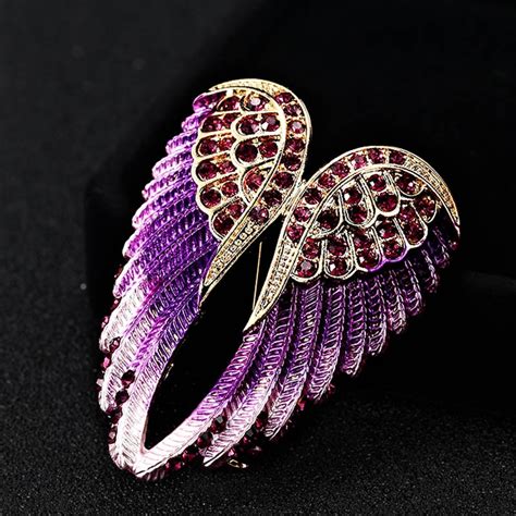 12pcs lot wholesale new angel wings brooch for men jewelry hijab