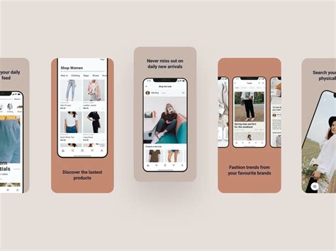 fashion shopping mobile app store screenshot  interface market  dribbble