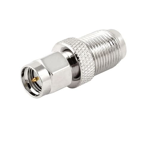 uxcell  type female  sma male plug coaxial cable adapter connector silver tone  bnc