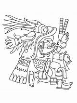 Chantico Aztec Azteca Colorear Fuego Diosa Aztecas Dioses Aztechi Facili Stampare Disegno sketch template