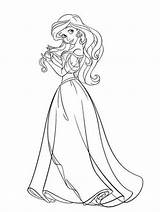 Prinzessin Prinzessinnen Ausmalbild Cinderella sketch template