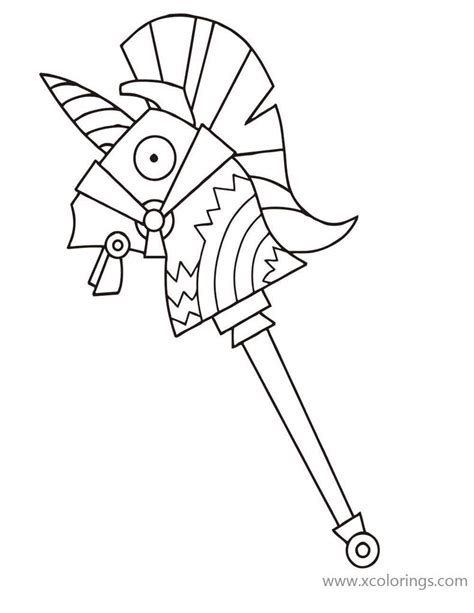 fortnite coloring pages rainbow smash pickaxe xcoloringscom