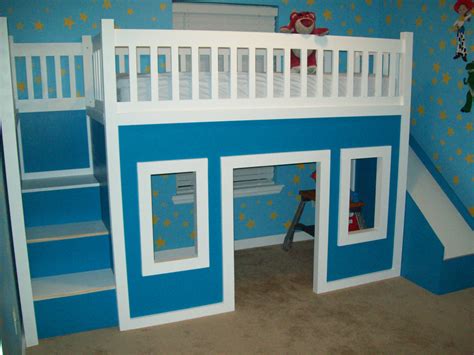 ana white playhouse loft bed  stairs   playhouse loft