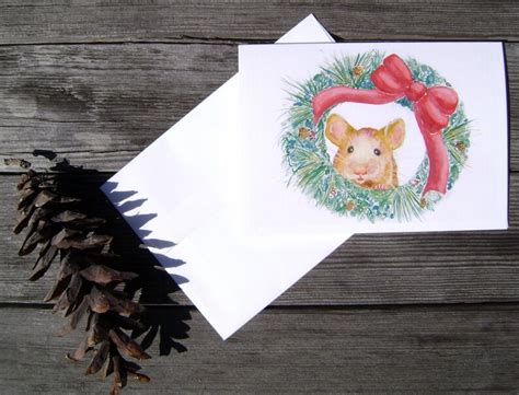 set   christmas card christmas  envelopes etsy