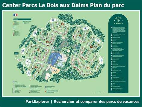 le plan de center parcs le bois aux daims parkexplorer