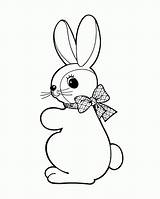 Bunny Coloring Rabbit Pages Easter Face Kids Printable Cartoon Colouring Color Bow Printables Faces Animal Popular Coloringhome sketch template