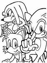 Sonic Coloring Pages Tails Knuckles Printable Hedgehog Team Line Color Getdrawings Size Print Deviantart Getcolorings Cartoon Group Forum Colorings sketch template