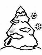 Tree Coloring Snow Winter Pine Covered Pages Trees Kids Drawing Season Color Printable Play Print Clip Getcolorings Coloringhome Clipartmag Popular sketch template