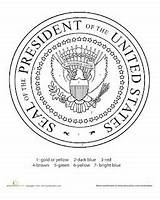 Presidential Seal Coloring sketch template