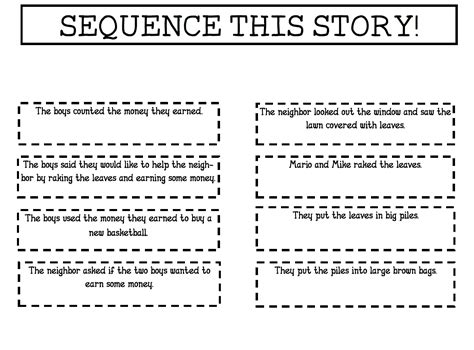jennifers teaching tools sequence  story