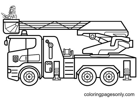 fire truck   coloring page  printable coloring pages