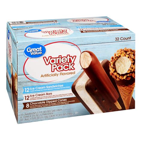 upc great  ice cream bars variety pack