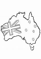 Colouring Australian Flag Familyholiday Australische Malvorlagen Tiere Designlooter Drawings sketch template