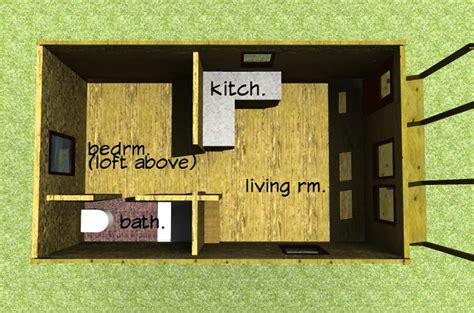 cabin plan  floor plan  features  loft bed flickr