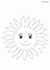 Sonne Gesicht Malvorlage sketch template