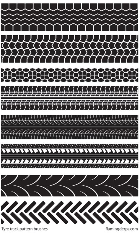 free stuff illustrator tyre track brushes by
