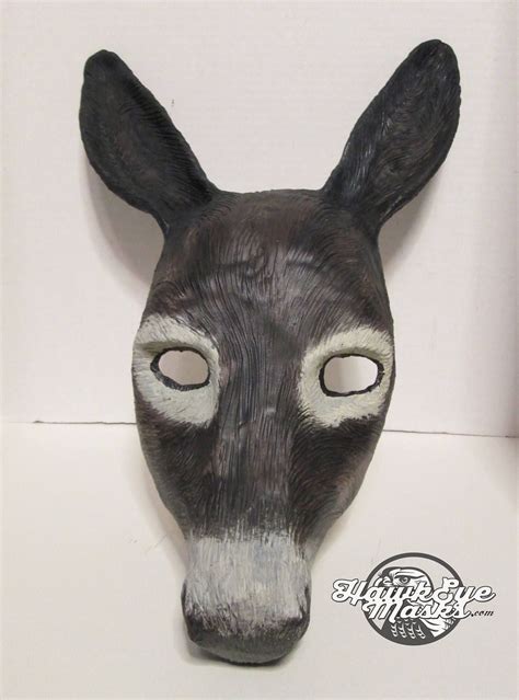 donkey mask realistic costume animal mask   order etsy