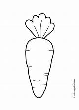 Carrot Coloring Outline Clipart Drawing Easy Kids Clip Library sketch template