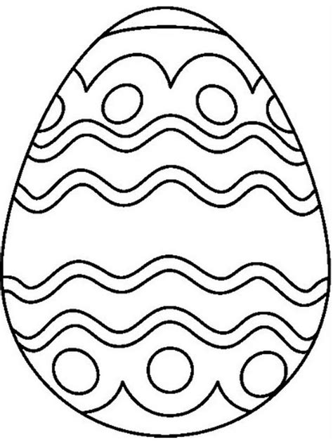 easter egg coloring pages simple    collection  easter egg