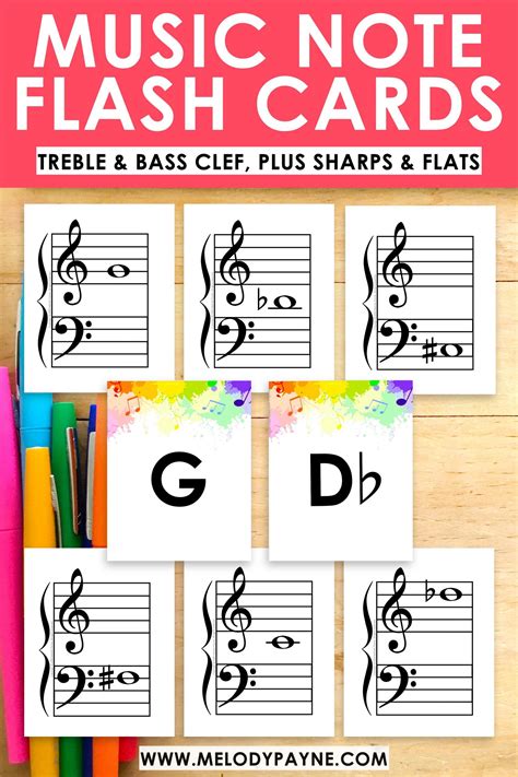 note flash cards treble bass clef notes   grand staff