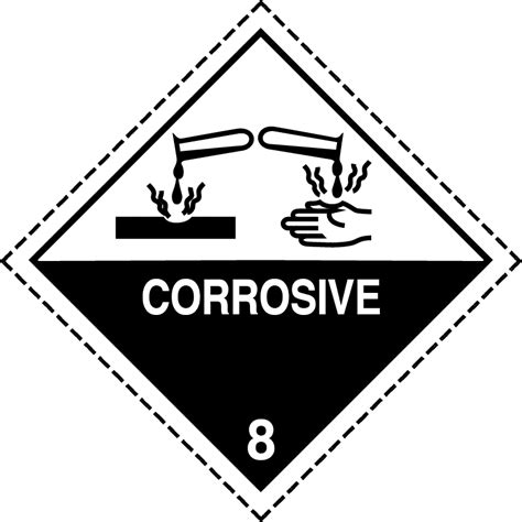 corrosive label class  labels placards buy  stock xpress