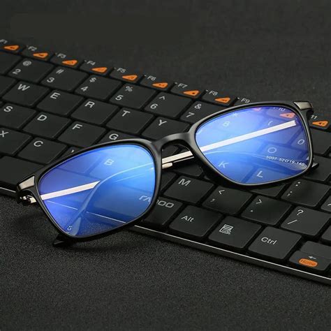 Black Computer Glasses With Clear Lens Optical Reading Eyeglasses